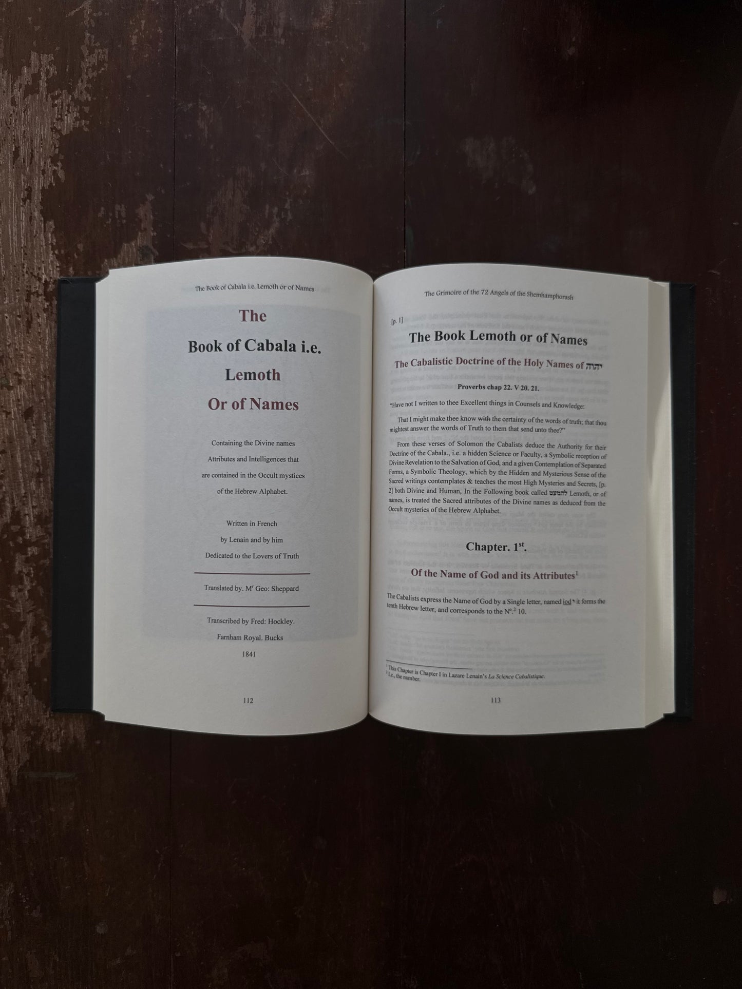 The Grimoire of the 72 Angels of the Shemhamphorash by Qirui Huo
